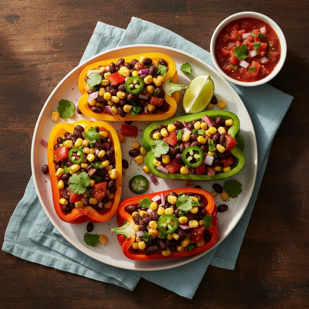 Bell Pepper Nachos with Salsa