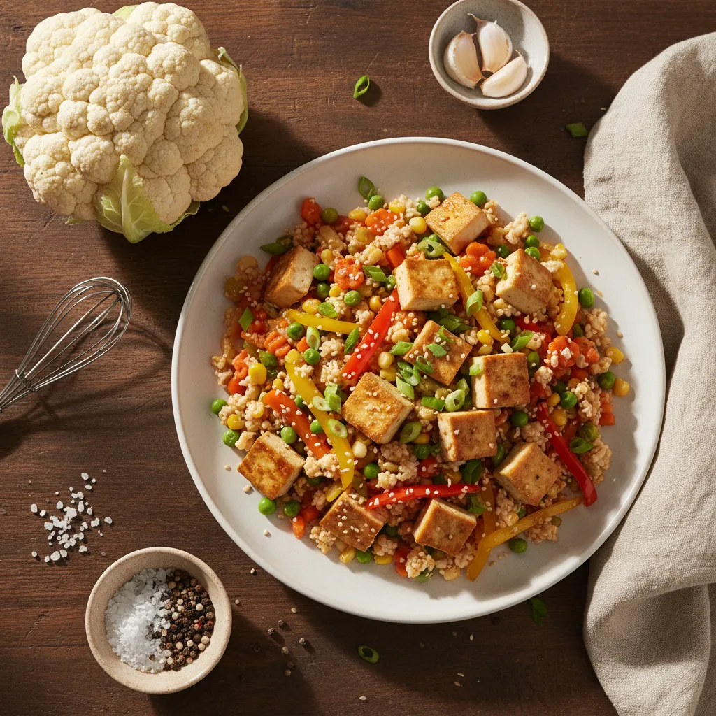 Cauliflower Fried Rice with Tofu