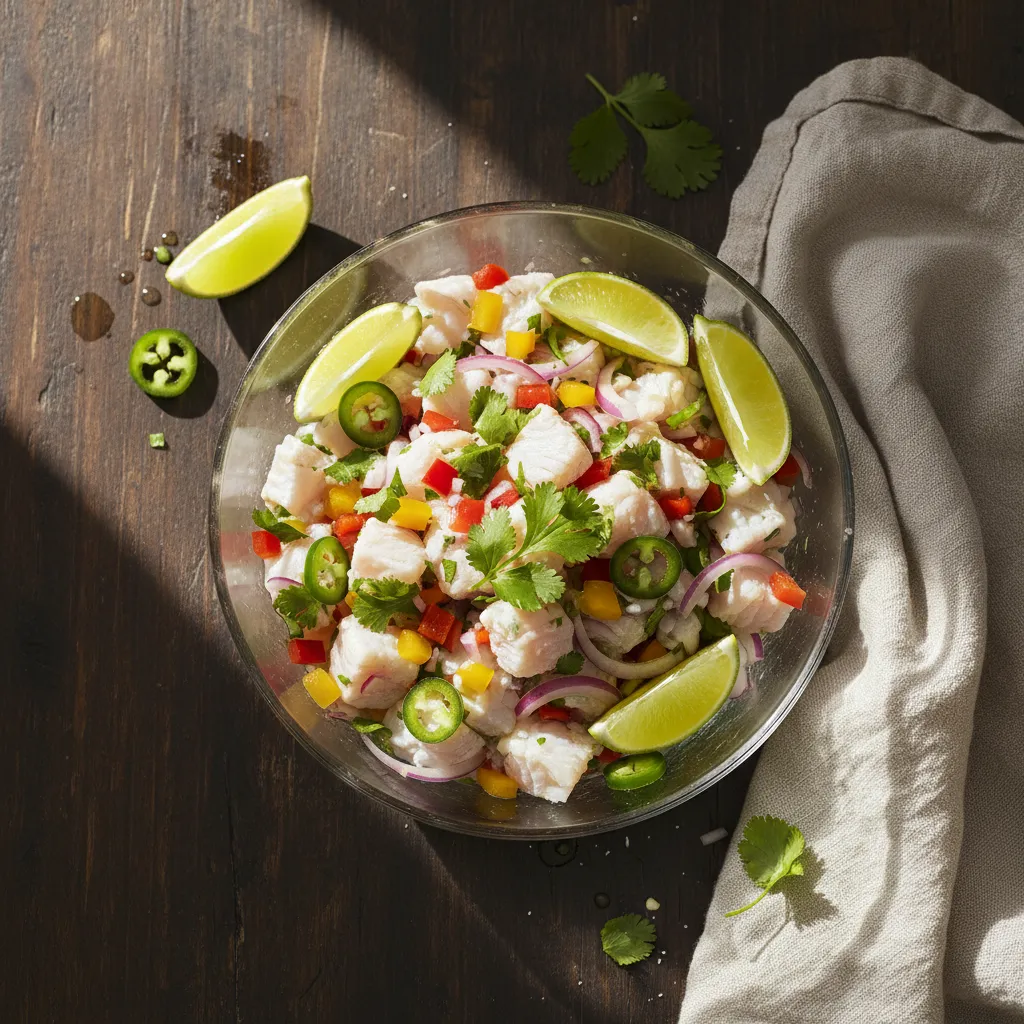 Ceviche with Fresh Lime and Cilantro