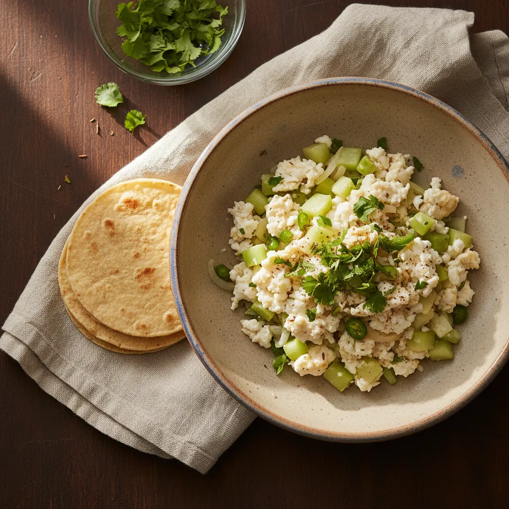 Chayote con Huevo — 261mg sodium per serving