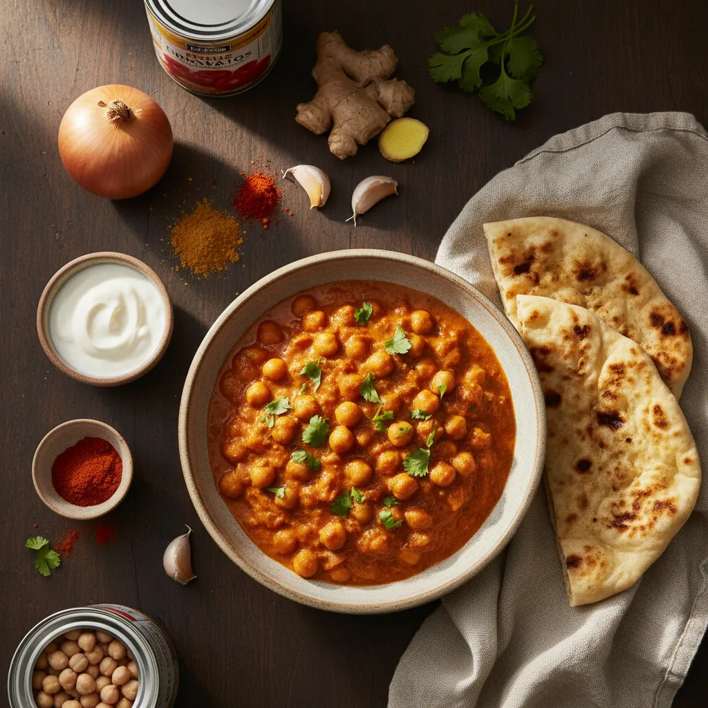 Chickpea tikka masala, a low-sodium dinner recipe