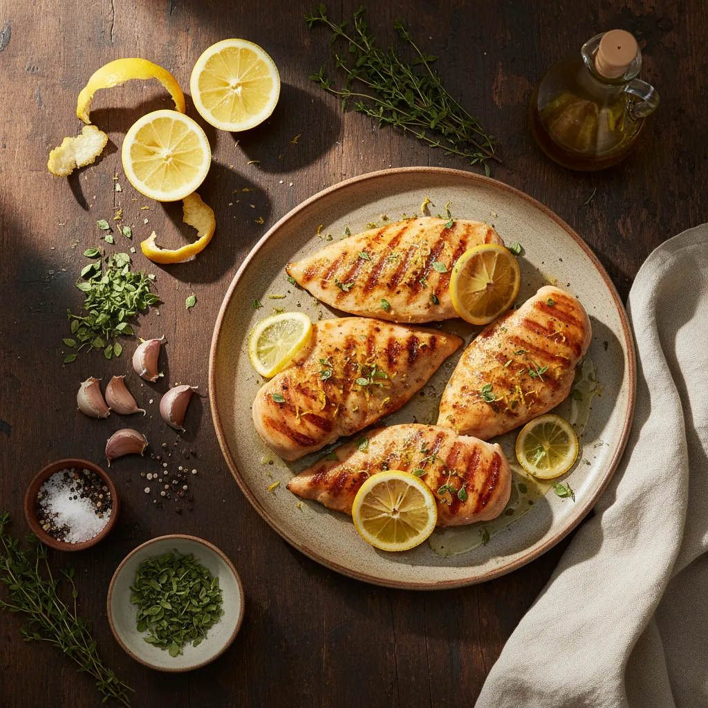 Mediterranean Grilled Chicken with Lemon and Herbs