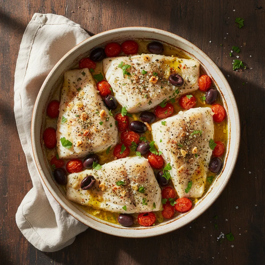 Mediterranean Style Baked Fish