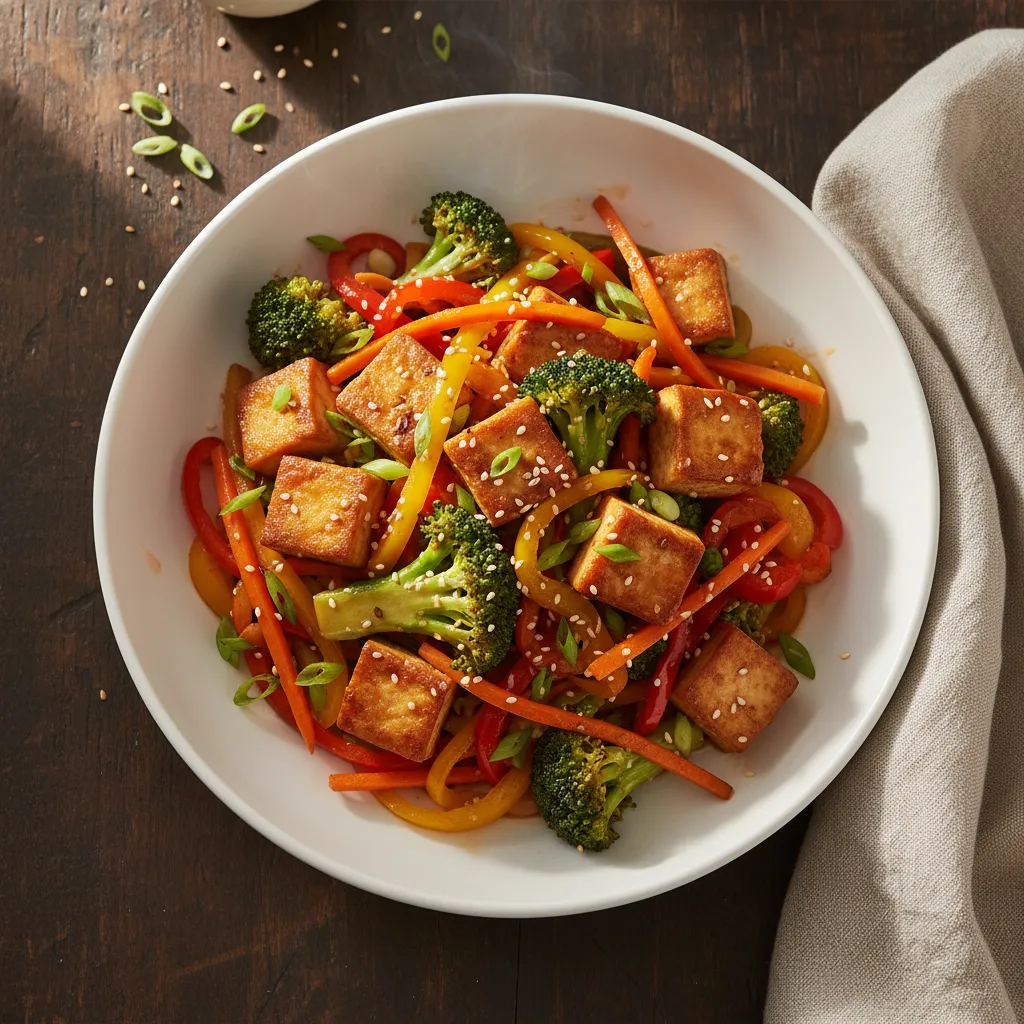 Vegan Stir-Fried Tofu with Vegetables