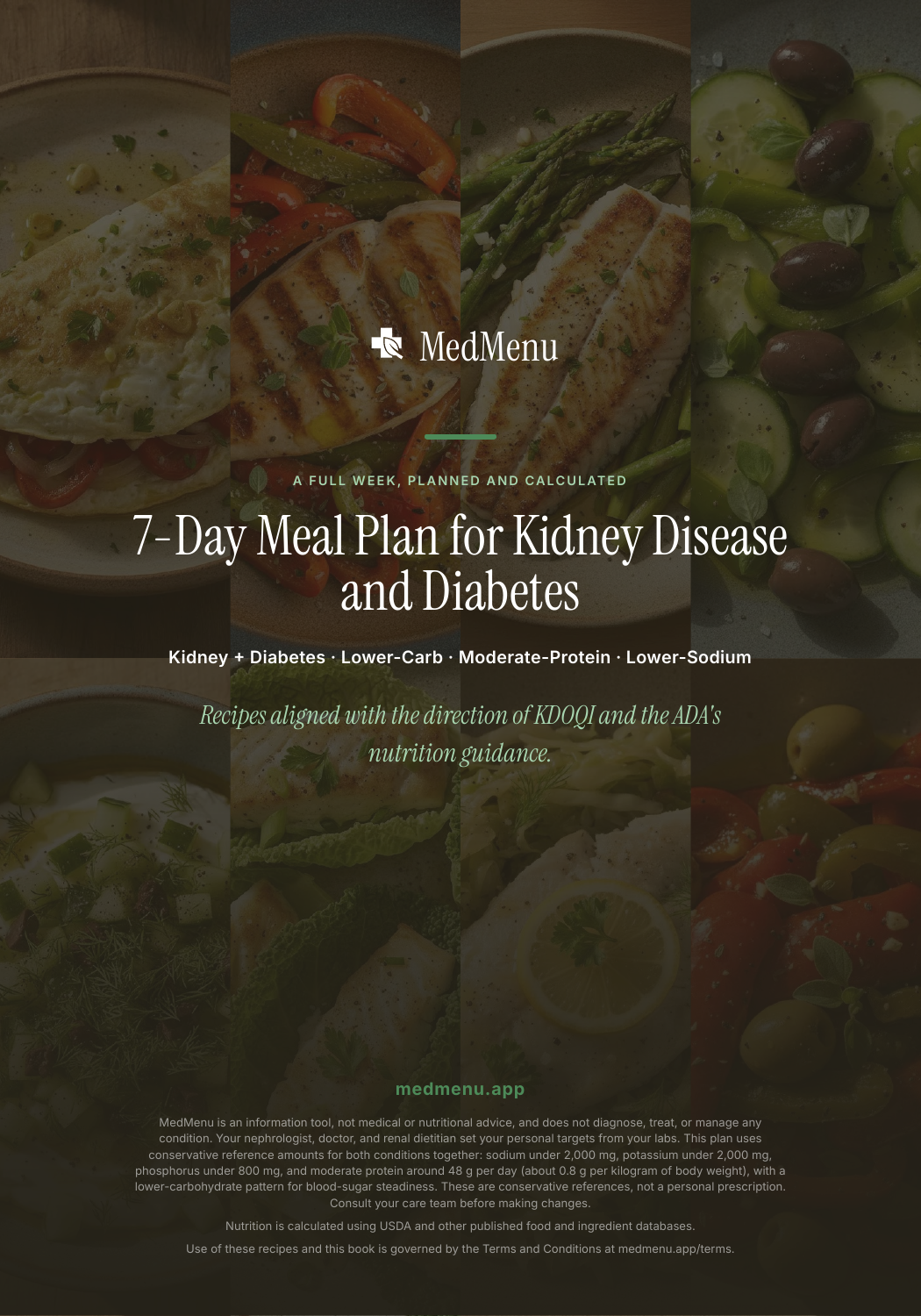 Cover preview of 7-Day Kidney Disease and Diabetes Meal Plan