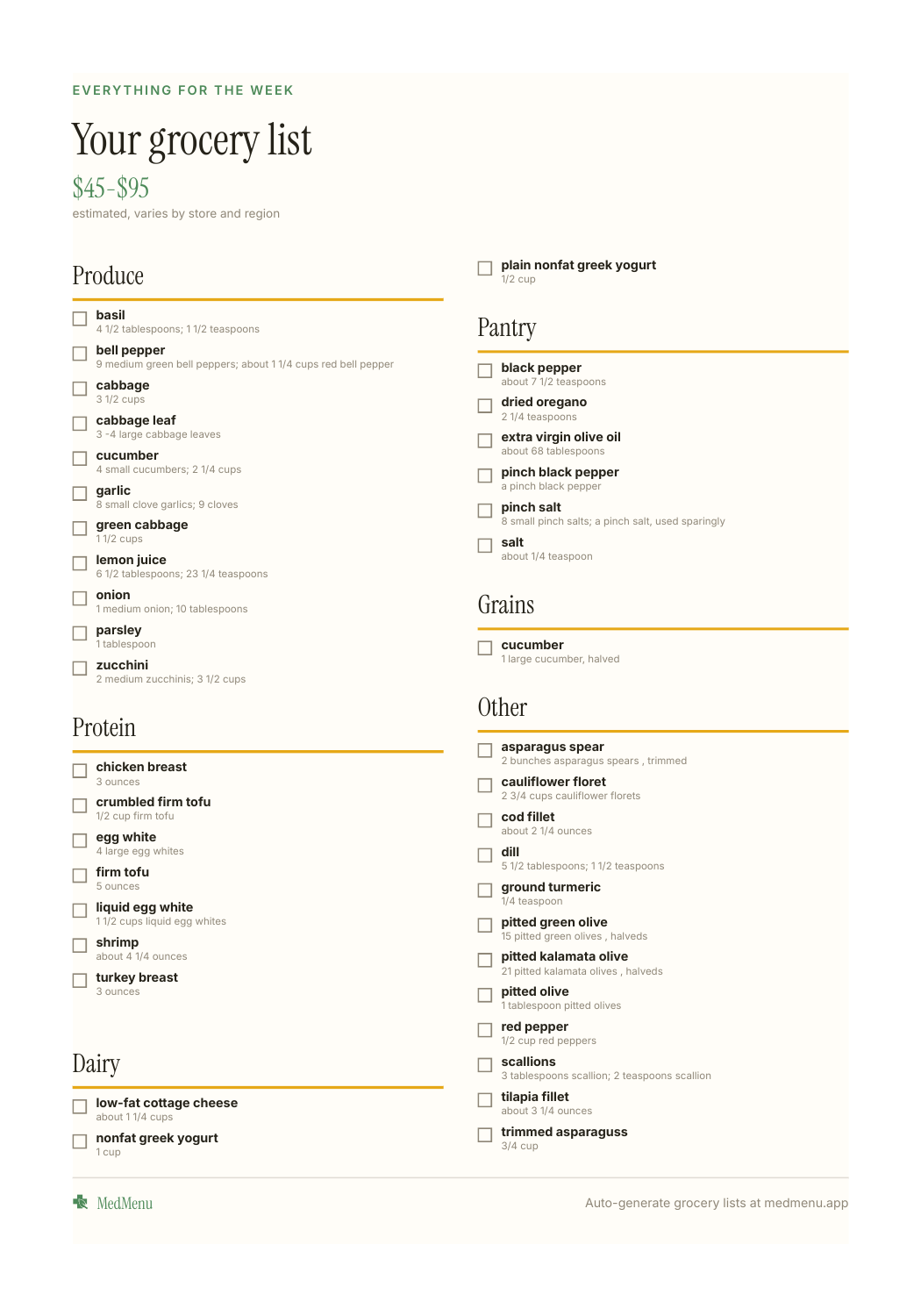 Sample meal plan page 18 of 20
