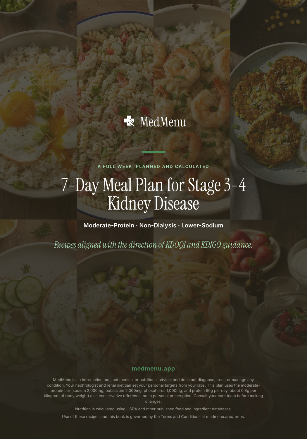 Cover preview of 7-Day Kidney Disease Meal Plan